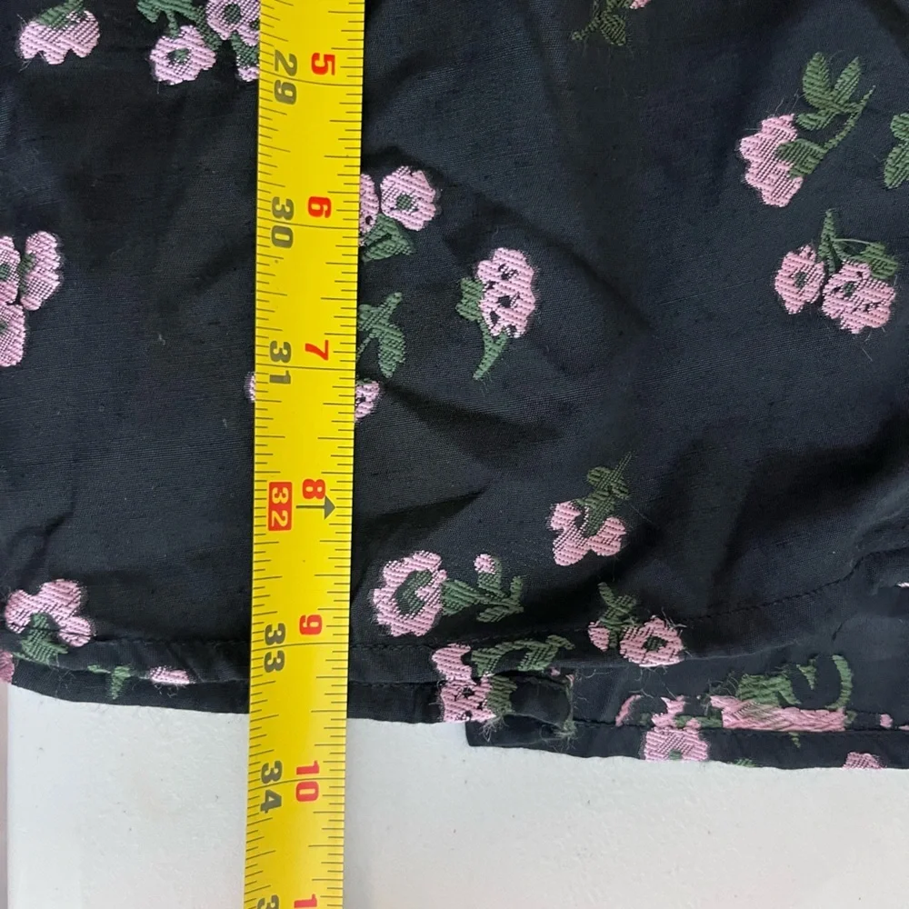 Sister Jane Puff Sleeve Collard Ink Dark Floral Sz L Goth Whimsigoth Dress - Picture 12 of 16